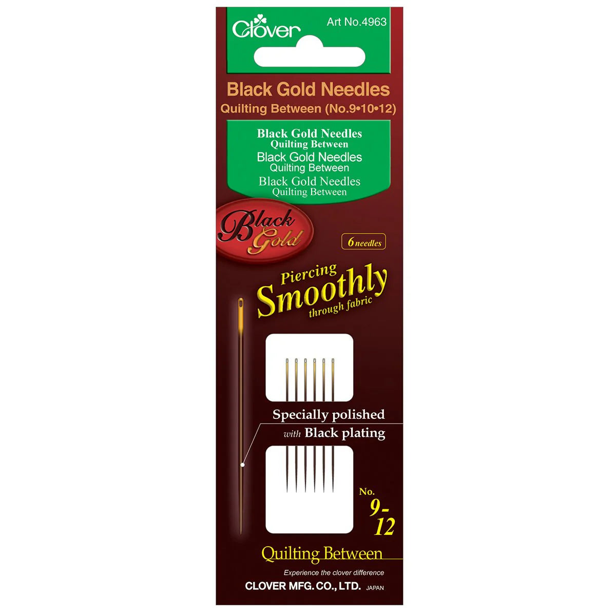 Black Gold Hand Sewing Needles No. 9, 10, 12