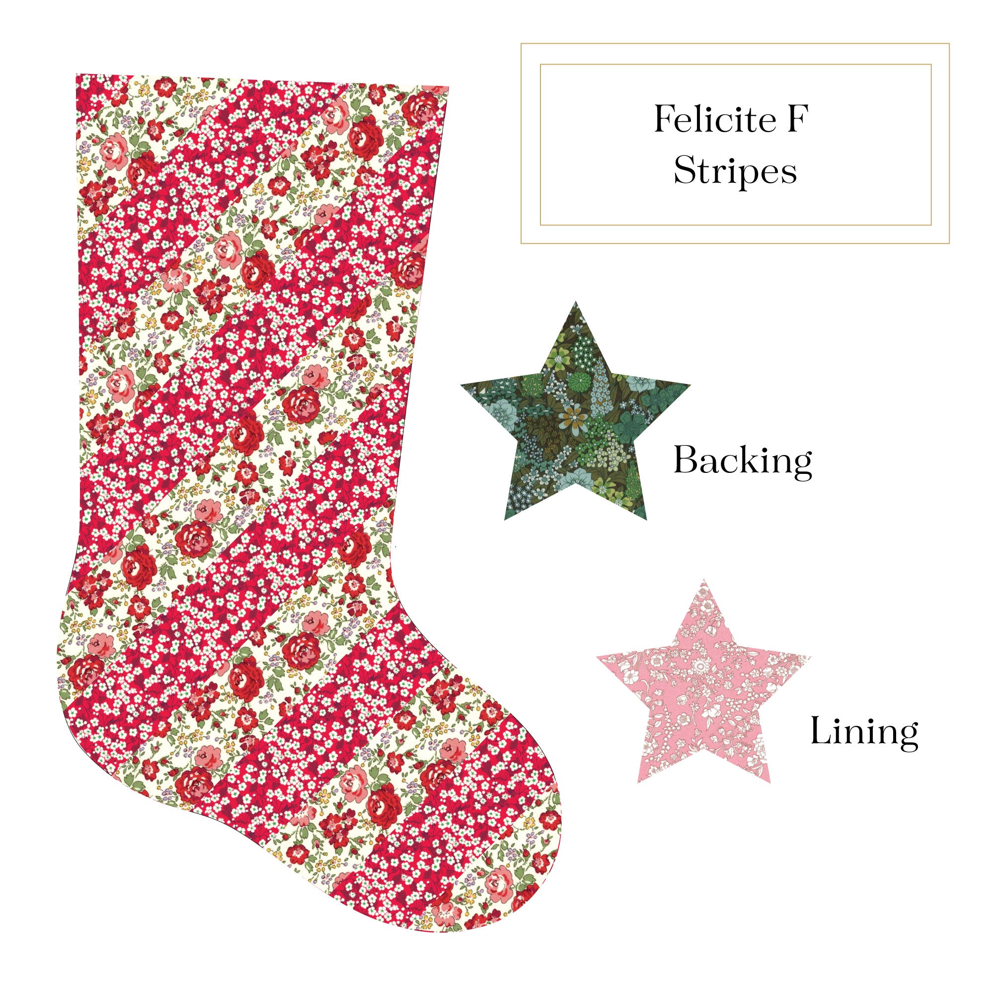 Striped Jingle Stocking - Felicite F