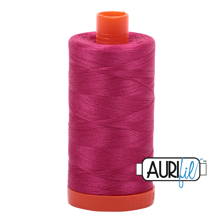 50wt Aurifil Red Plum 100% Cotton Mako Thread #MK50-1100