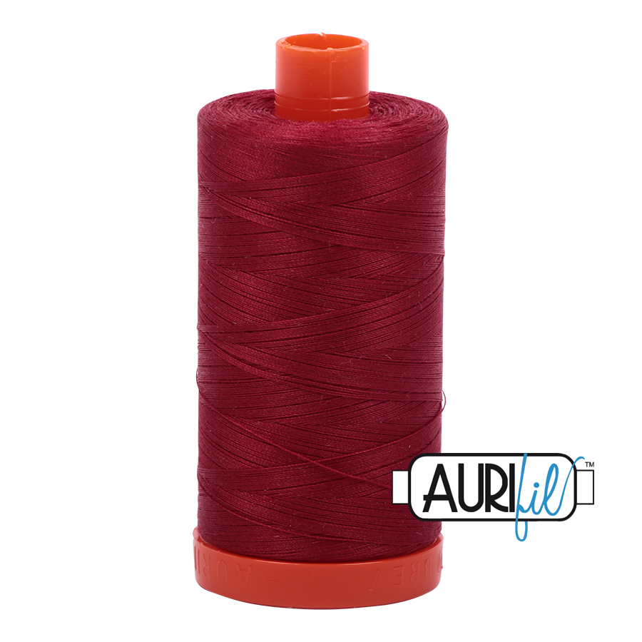 50wt Aurifil Burgundy 100% Cotton Mako Thread #MK50-1103