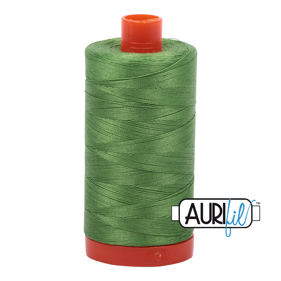 50wt Aurifil Grass Green 100% Cotton Mako Thread #MK50-1114