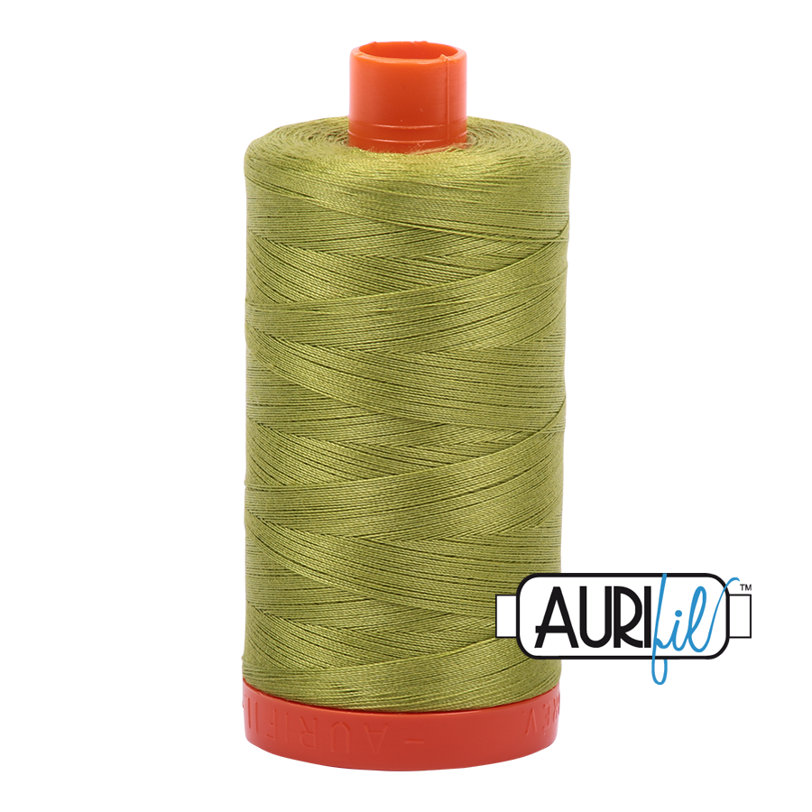50wt Aurifil Light Leaf Green 100% Cotton Mako Thread #MK50-1147