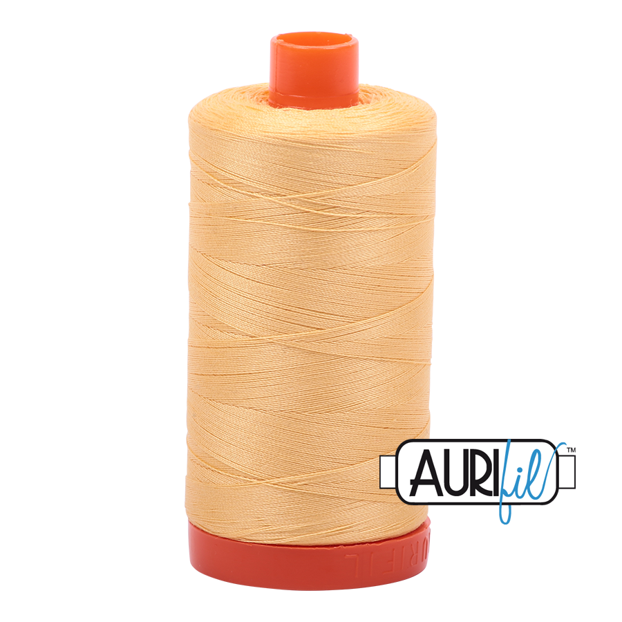 50wt Aurifil Medium Butter 100% Cotton Mako Thread #MK50-2130