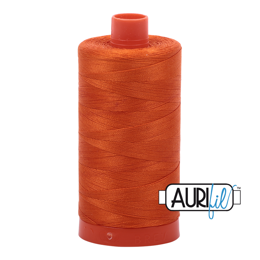50wt Aurifil Orange 100% Cotton Mako Thread #MK50-2235
