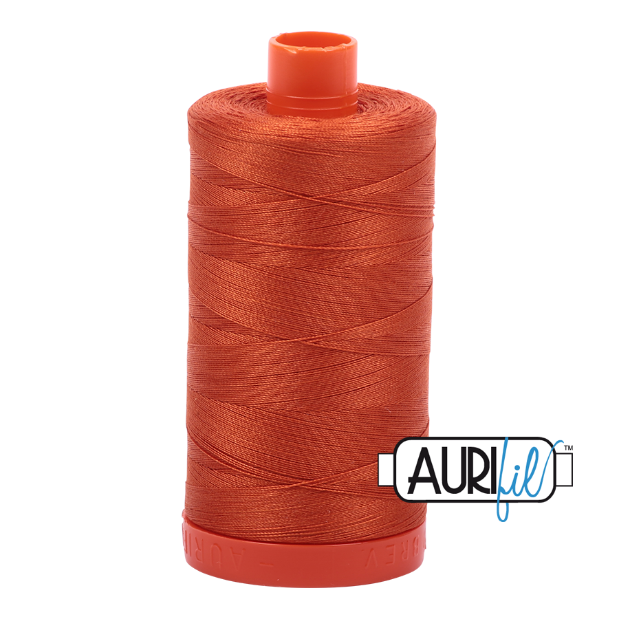 50wt Aurifil Rusty Orange 100% Cotton Mako Thread #MK50-2240