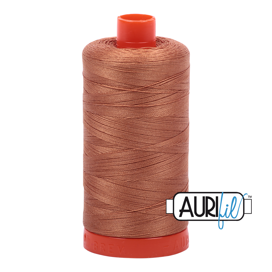 50wt Aurifil Light Chestnut 100% Cotton Mako Thread #MK50-2330