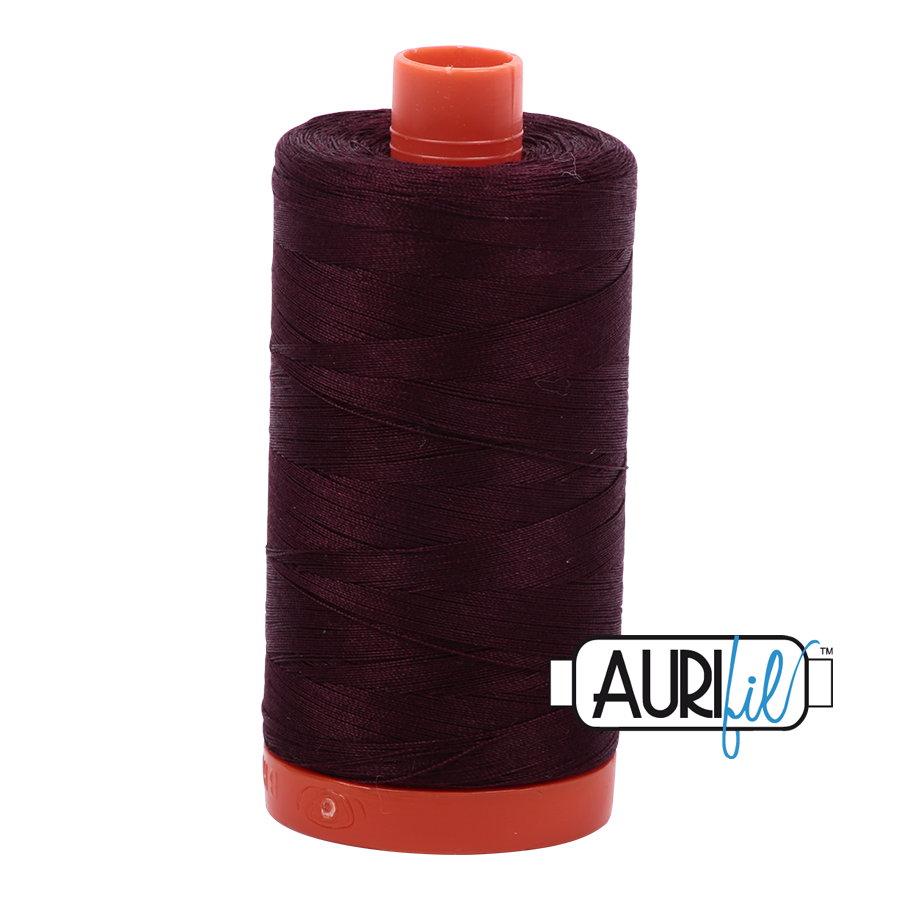 50wt Aurifil Very Dark Brown 100% Cotton Mako Thread #MK50-2465