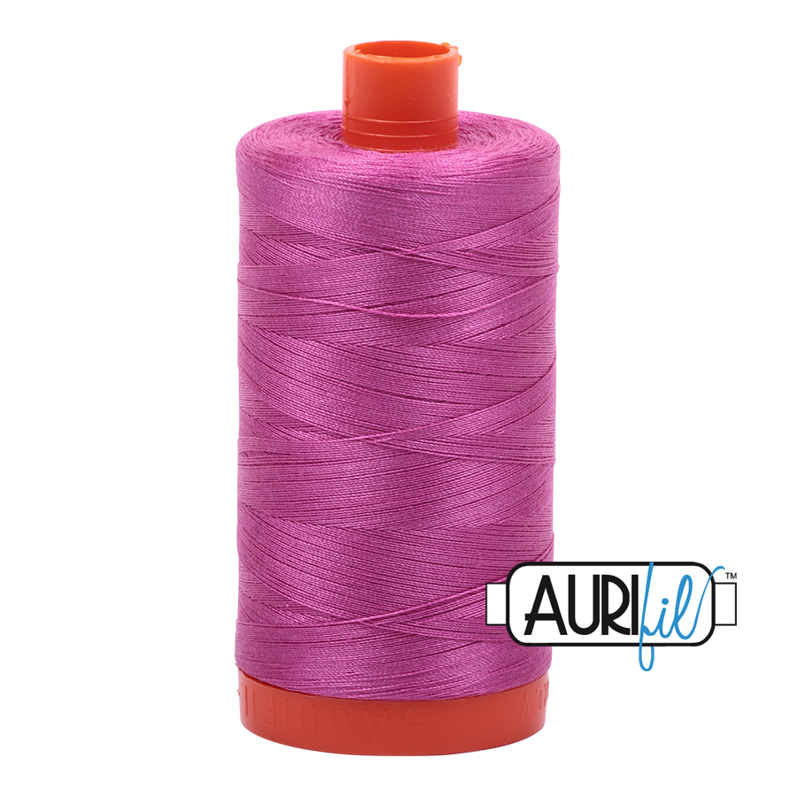 50wt Aurifil Light Magenta 100% Cotton Mako Thread #MK50-2588