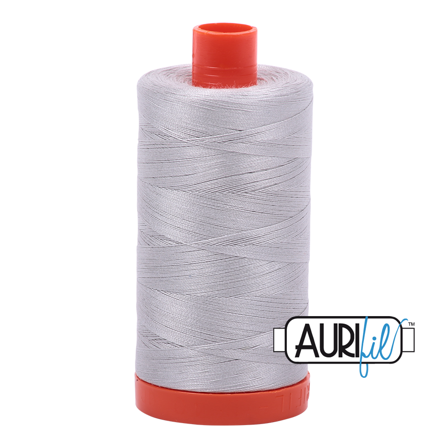 50wt Aurifil Aluminium 100% Cotton Mako Thread #MK50-2615