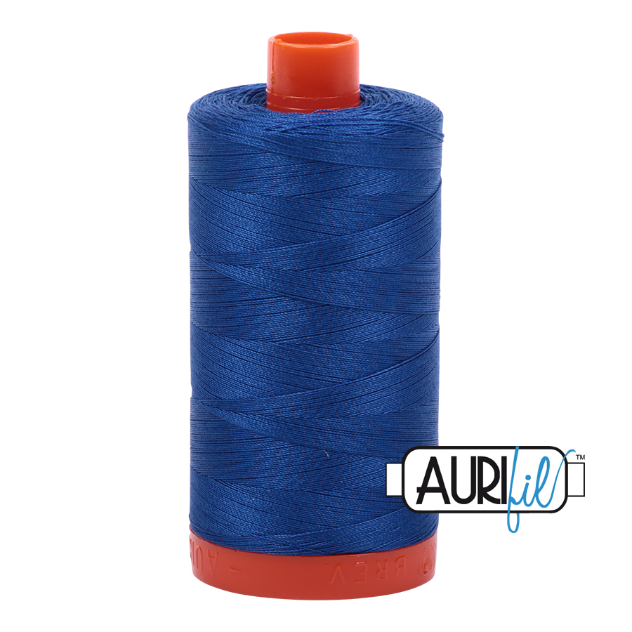 50wt Aurifil Medium Blue 100% Cotton Mako Thread #MK50-2735