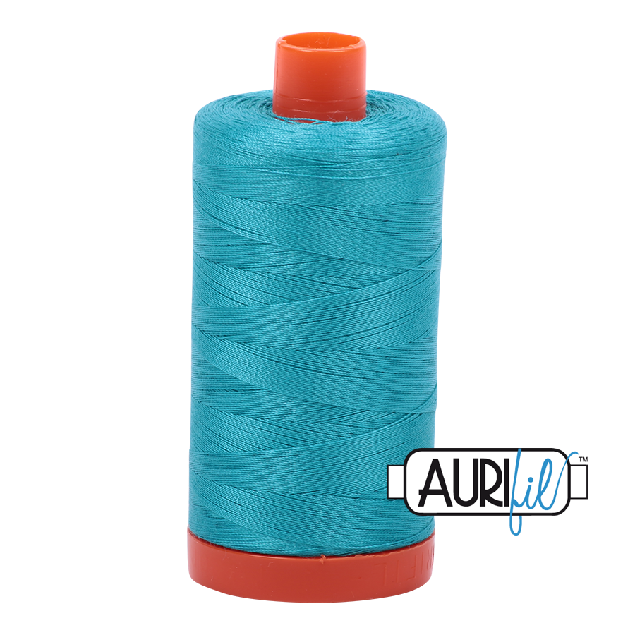 50wt Aurifil Turquoise 100% Cotton Mako Thread #MK50-2810
