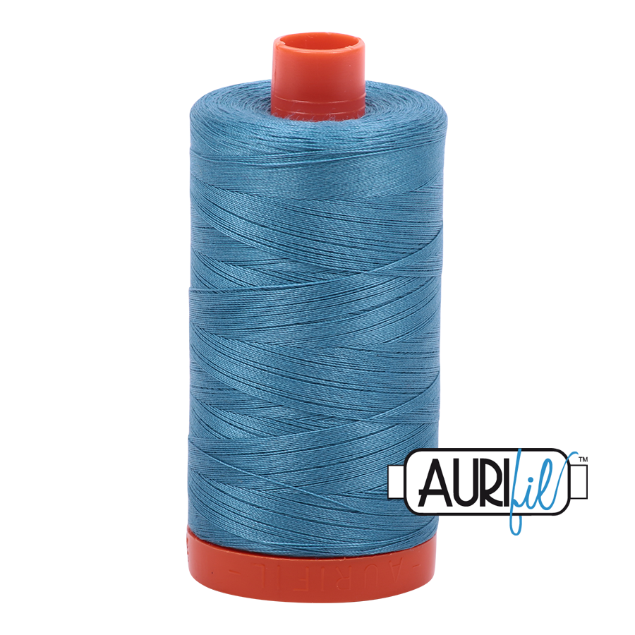 50wt Aurifil Teal 100% Cotton Mako Thread #MK50-2815