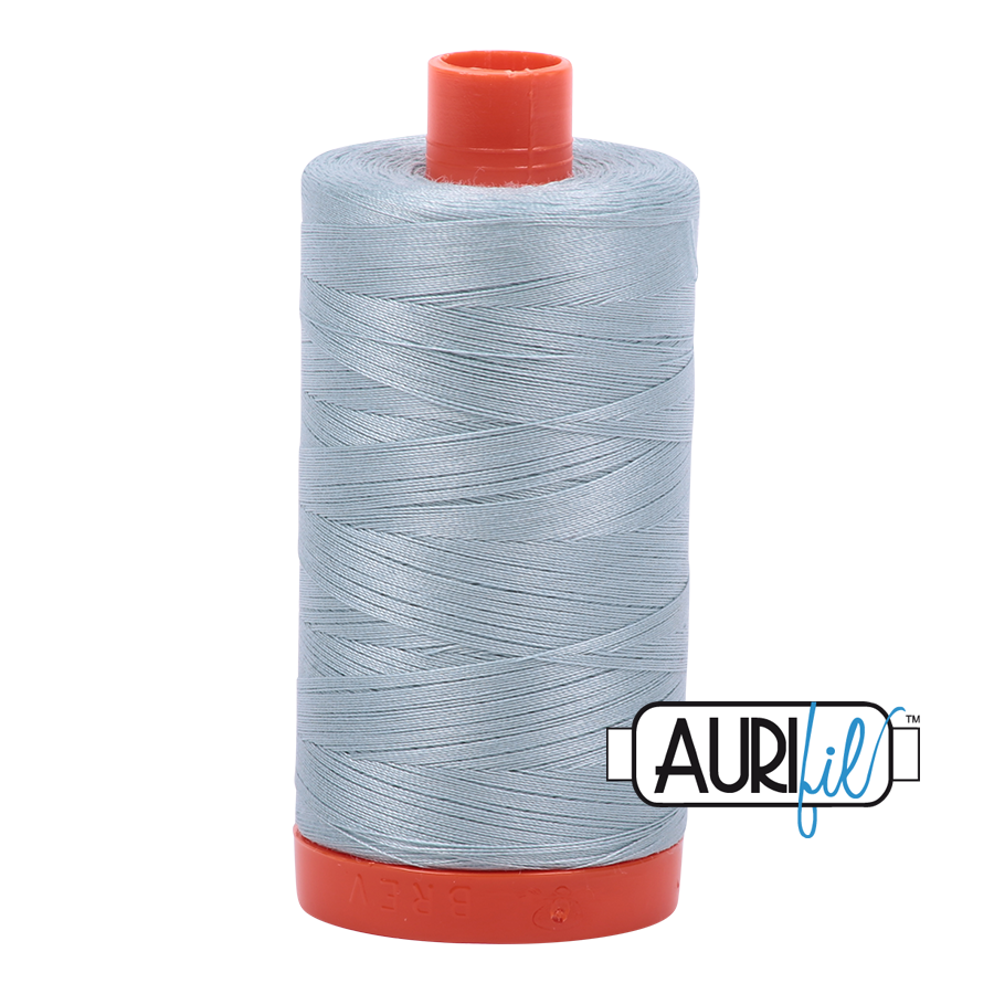 50wt Aurifil Bright Grey Blue 100% Cotton Mako Thread #MK50-2847