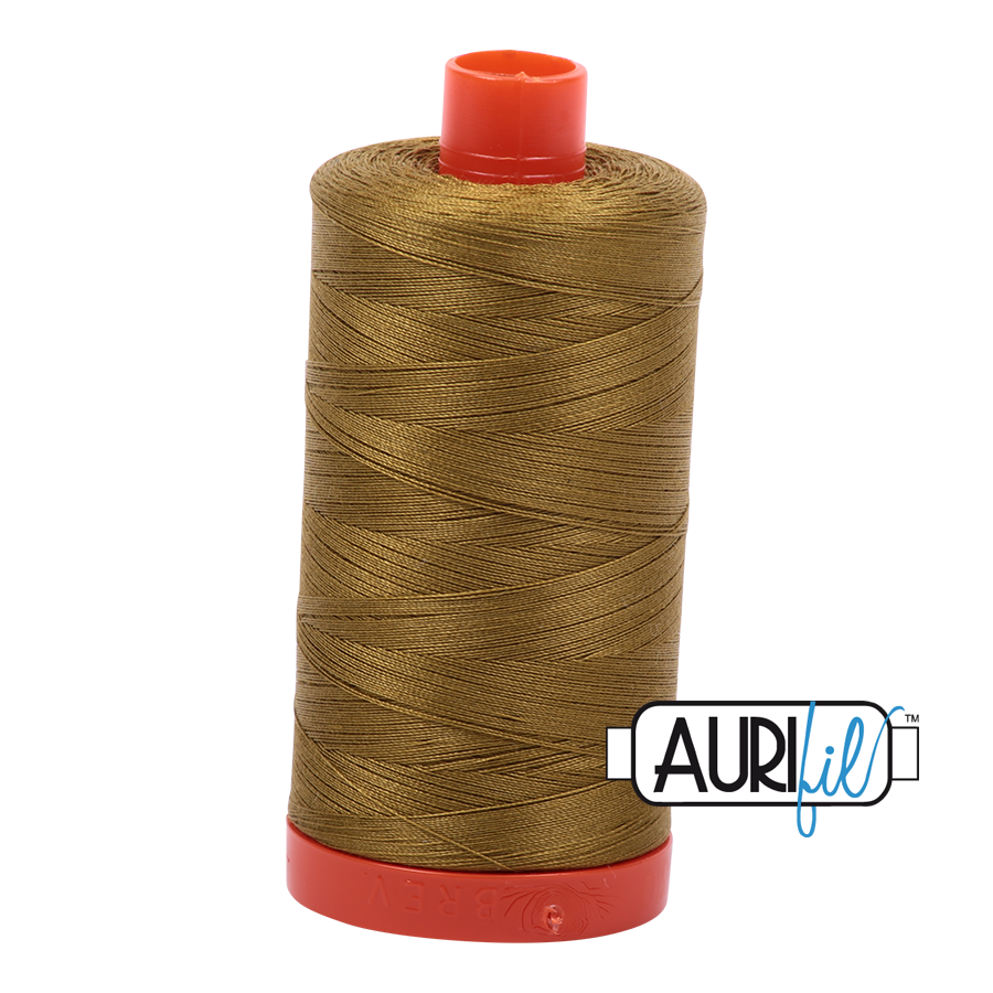 50wt Aurifil Medium Olive 100% Cotton Mako Thread #MK50-2910
