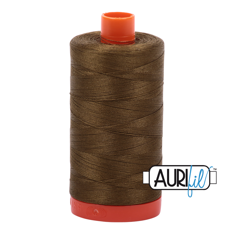 50wt Aurifil Dark Olive 100% Cotton Mako Thread #MK50-4173