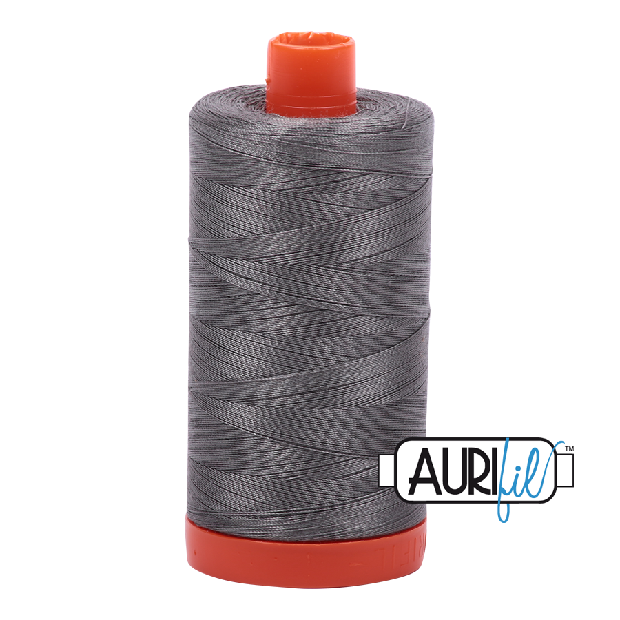 50wt Aurifil Grey Smoke 100% Cotton Mako Thread #MK50-5004