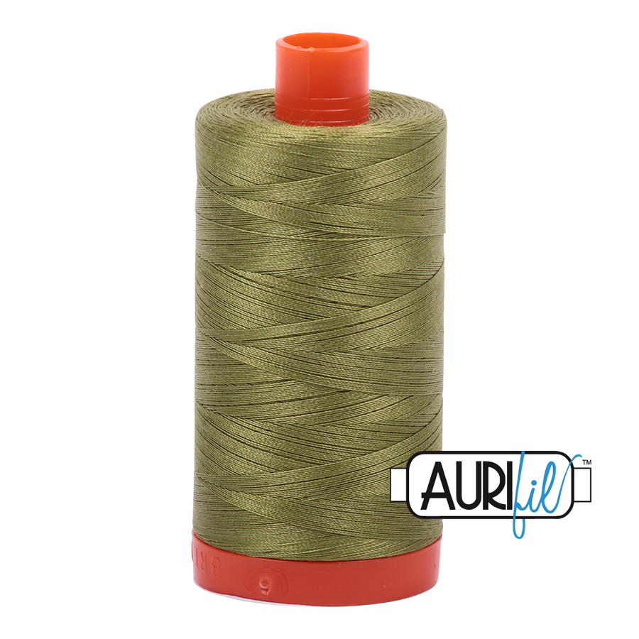 50wt Aurifil Olive Green 100% Cotton Mako Thread #MK50-5016