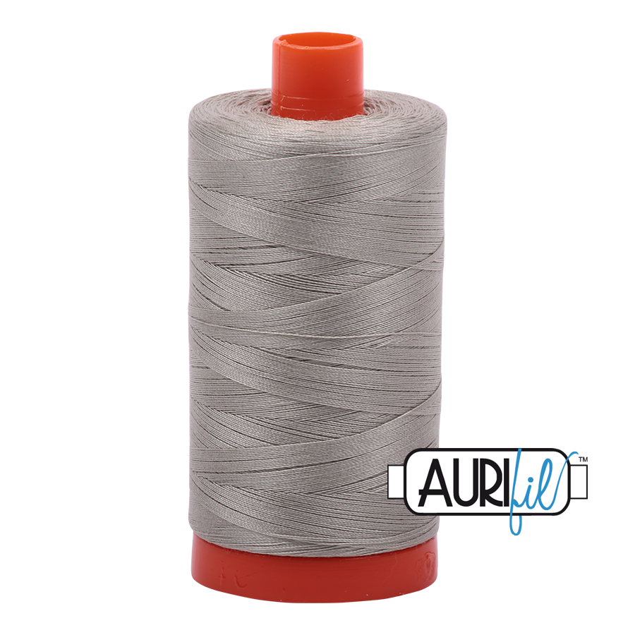 50wt Aurifil Light Grey 100% Cotton Mako Thread #MK50-5021