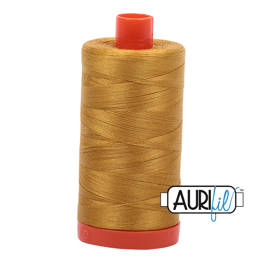 50wt Aurifil Mustard 100% Cotton Mako Thread #MK50-5022