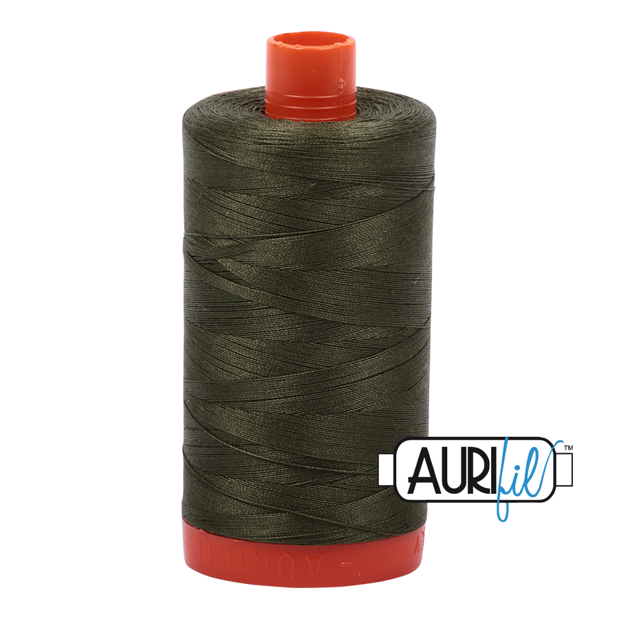 50wt Aurifil Medium Green 100% Cotton Mako Thread #MK50-5023