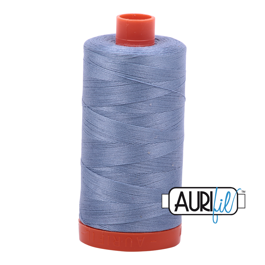 50wt Aurifil Slate 100% Cotton Mako Thread #MK50-6720