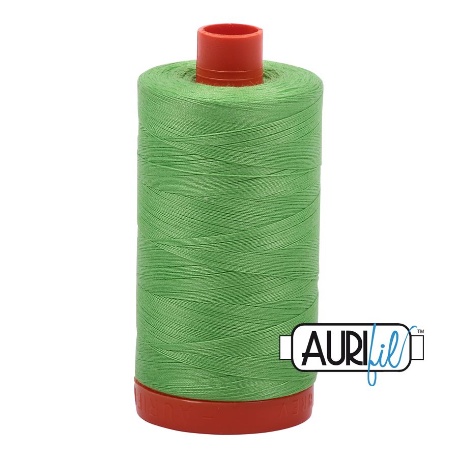 50wt Aurifil Shamrock Green 100% Cotton Mako Thread #MK50-6737