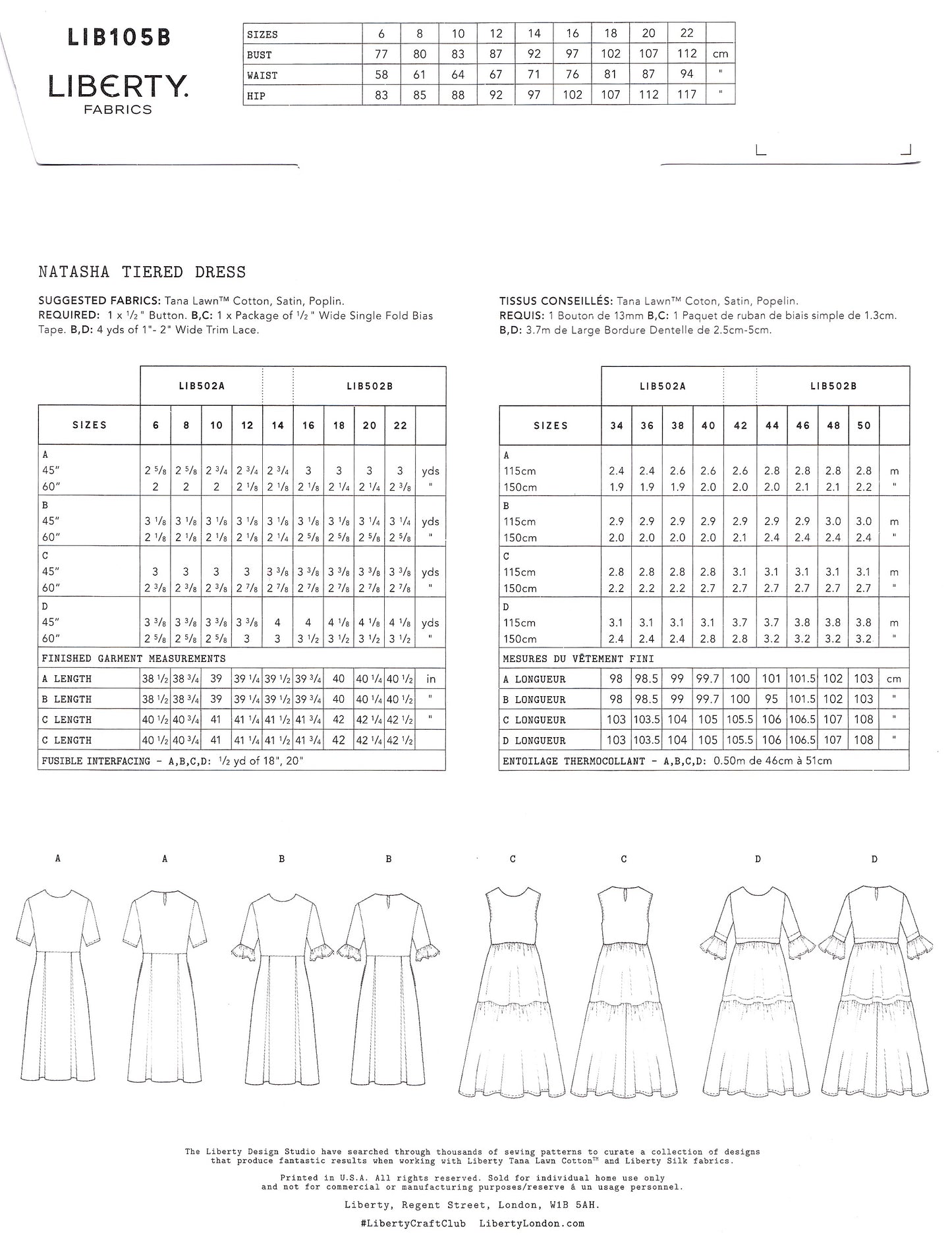Natasha Tiered Dress Pattern