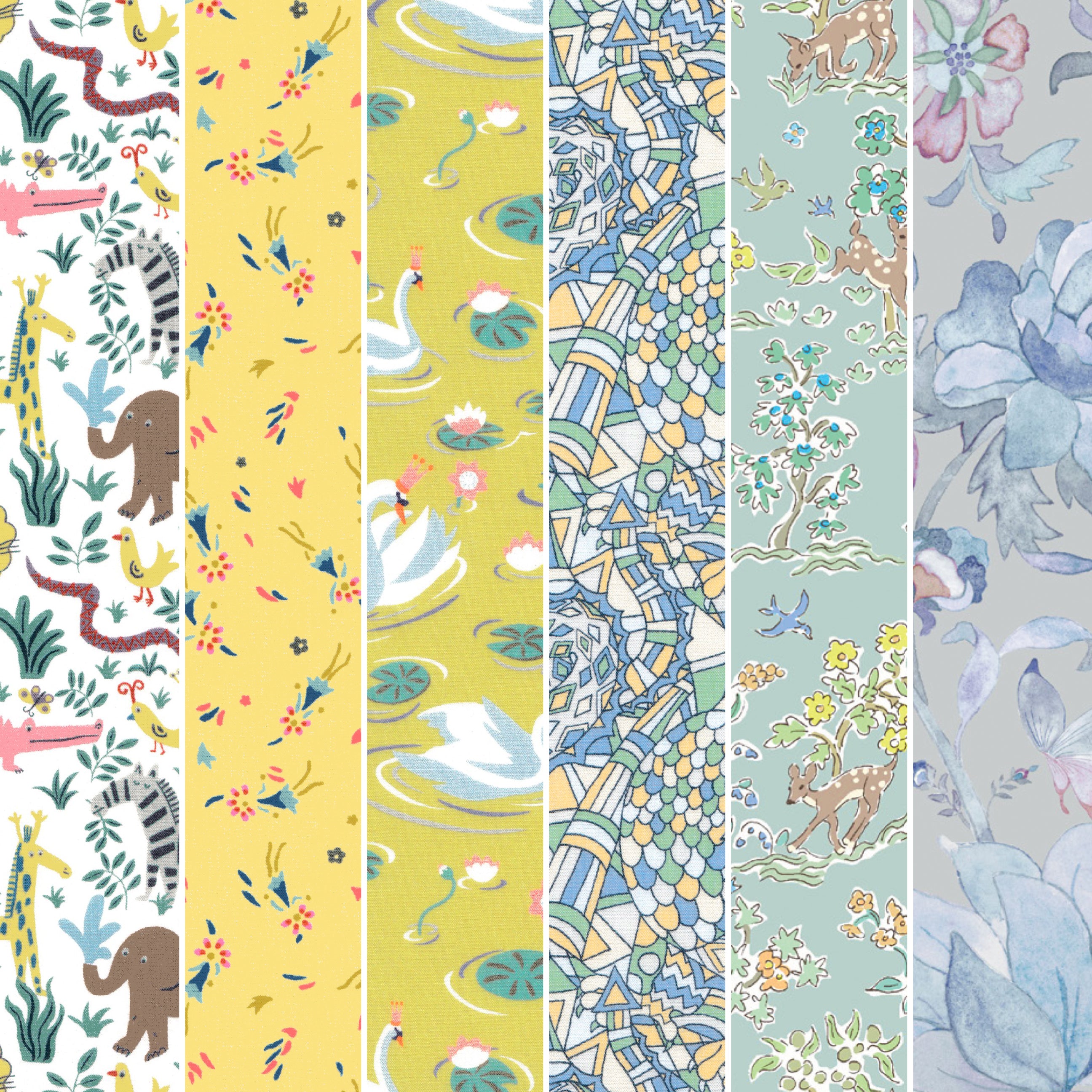 Paradise Lands Green/Yellow FQ Bundle