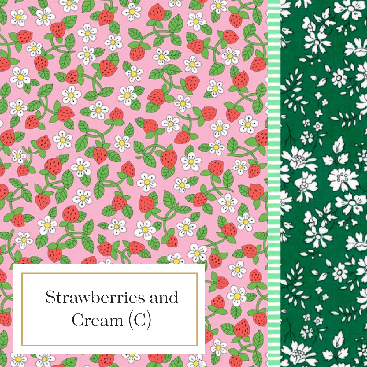 The Luna Pillowcase - Strawberries and Cream (C)