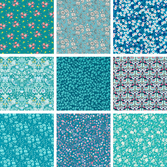 Teal Charm Squares