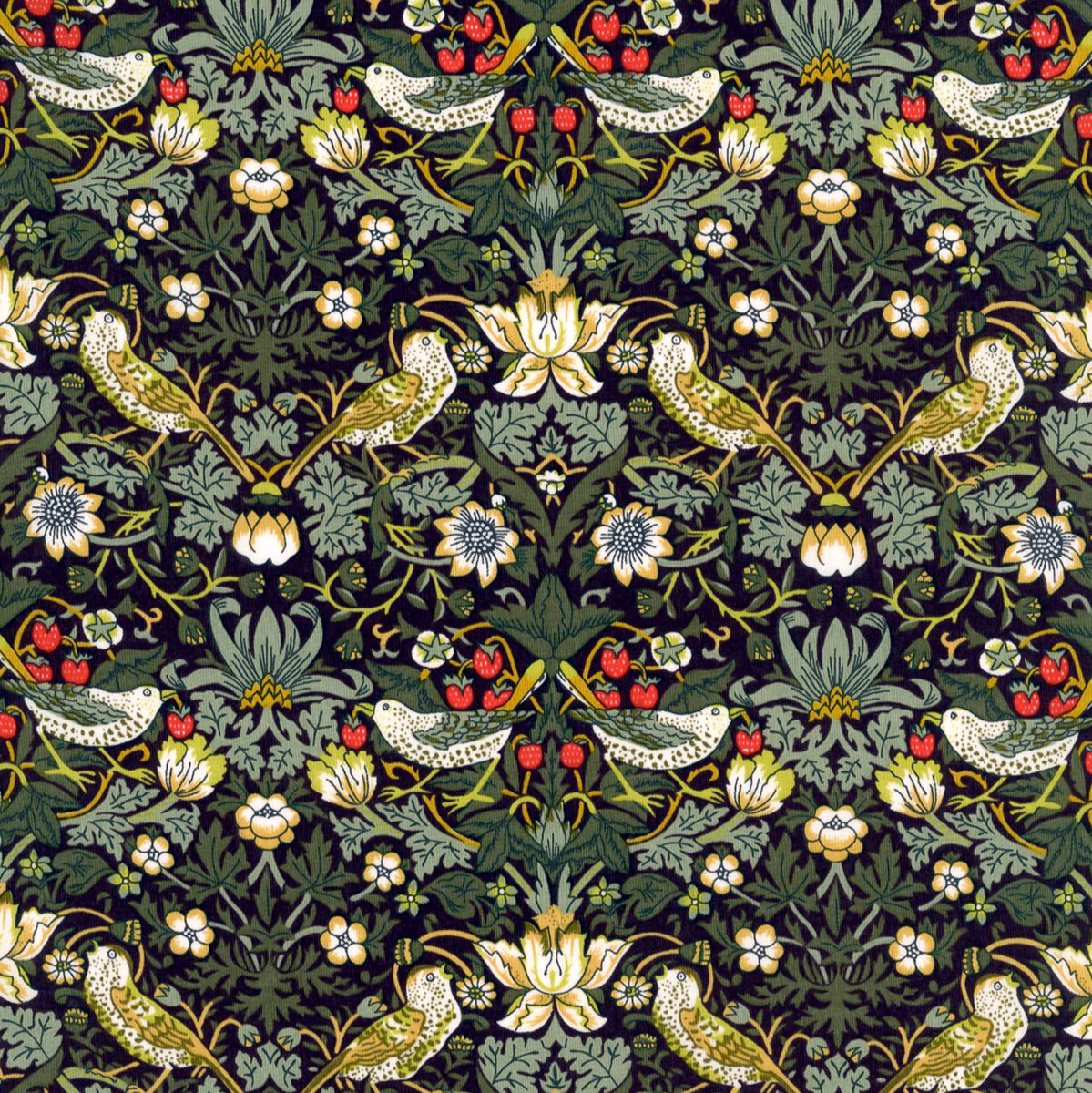 【ラヴィ】ポイズンベリーシーフDeepForestGreen Strawberry-Thief-N_1200x1200.