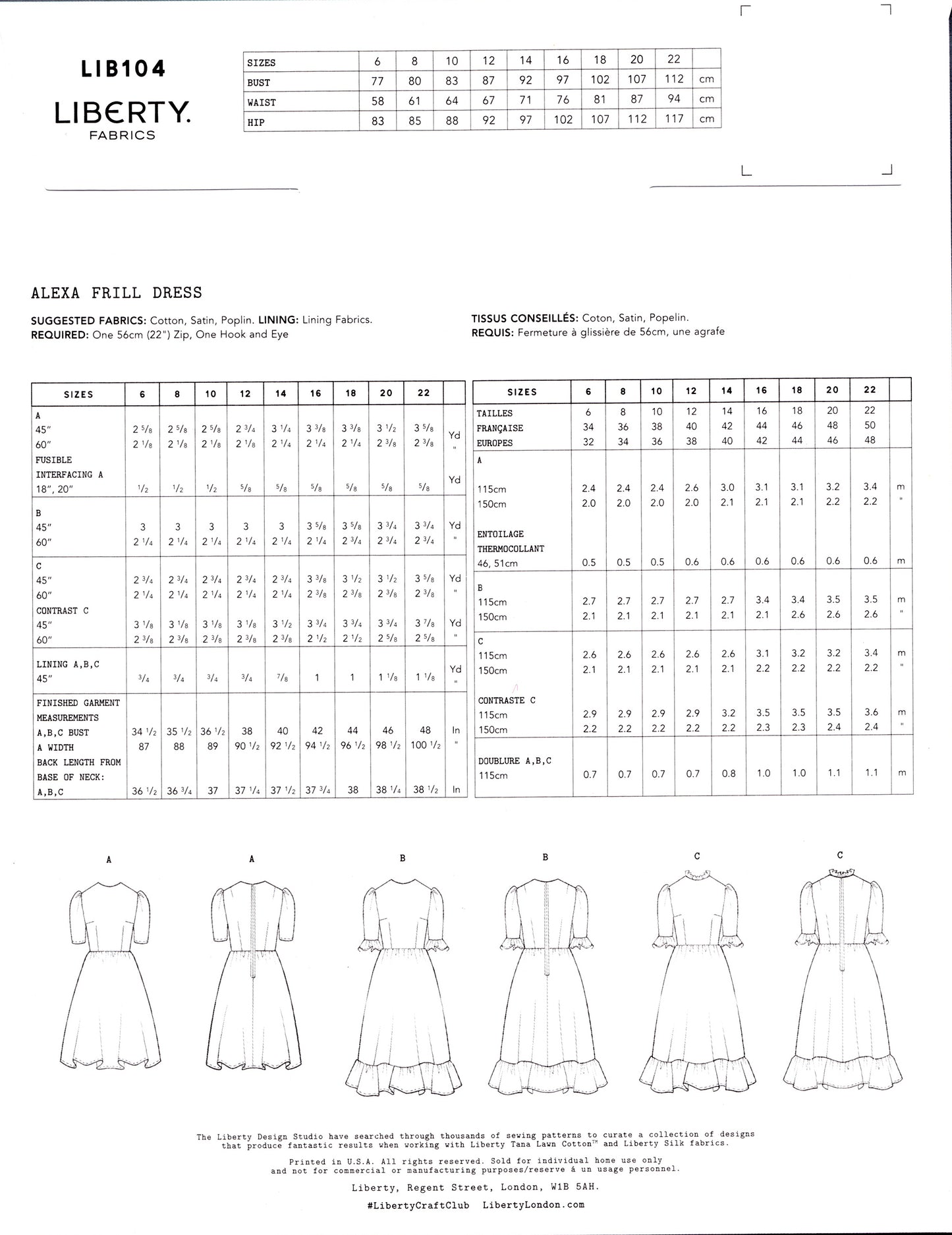Alexa Frill Dress Pattern