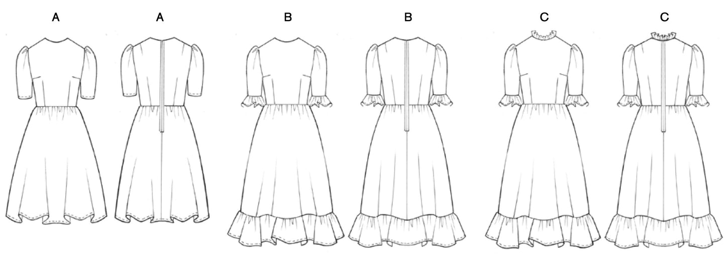 Alexa Frill Dress Pattern