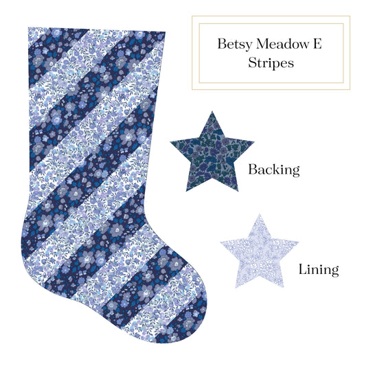 Striped Jingle Stocking - Betsy Meadow E