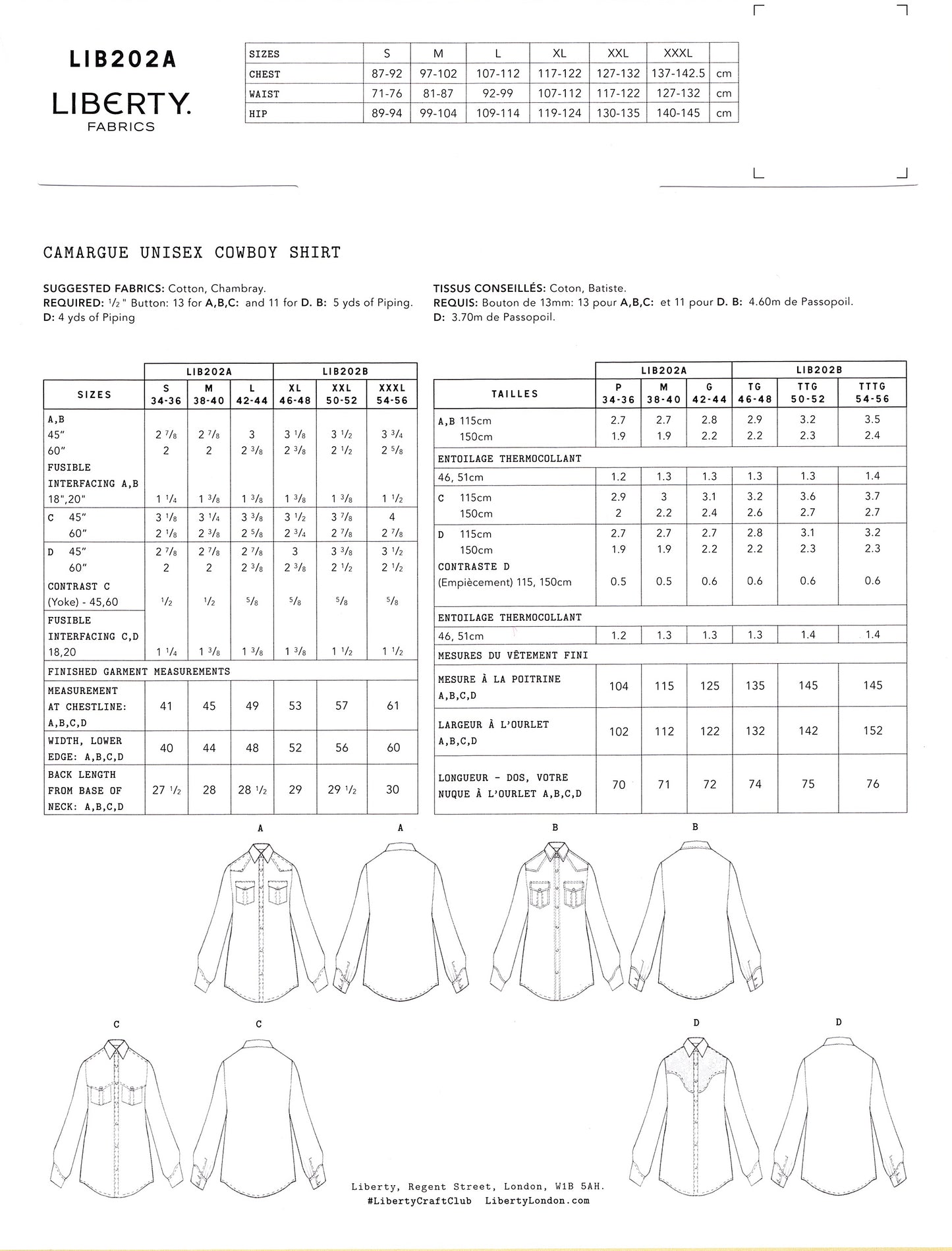 Camargue Cowboy Shirt Pattern