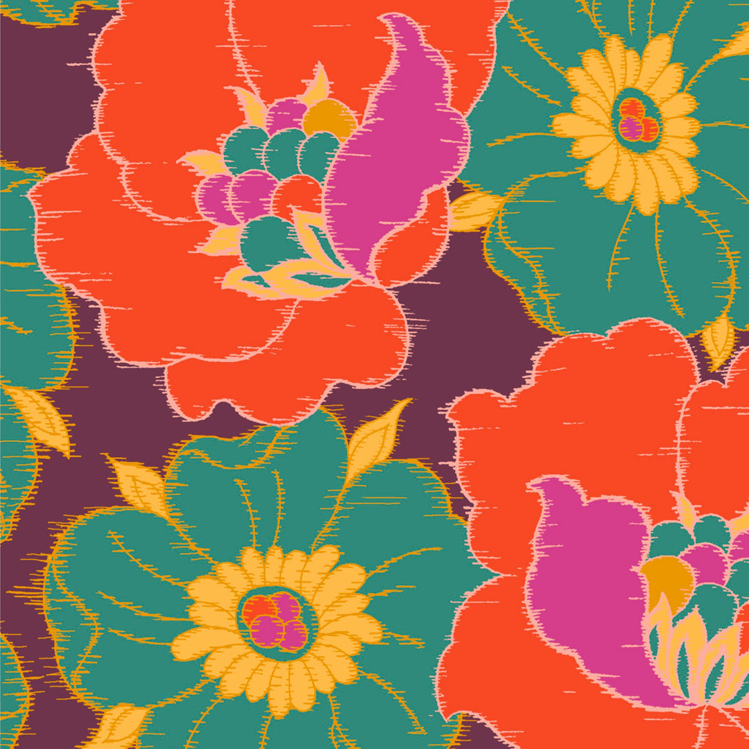 Ikat Anenome (A), 4 yards 4" REMNANT #922
