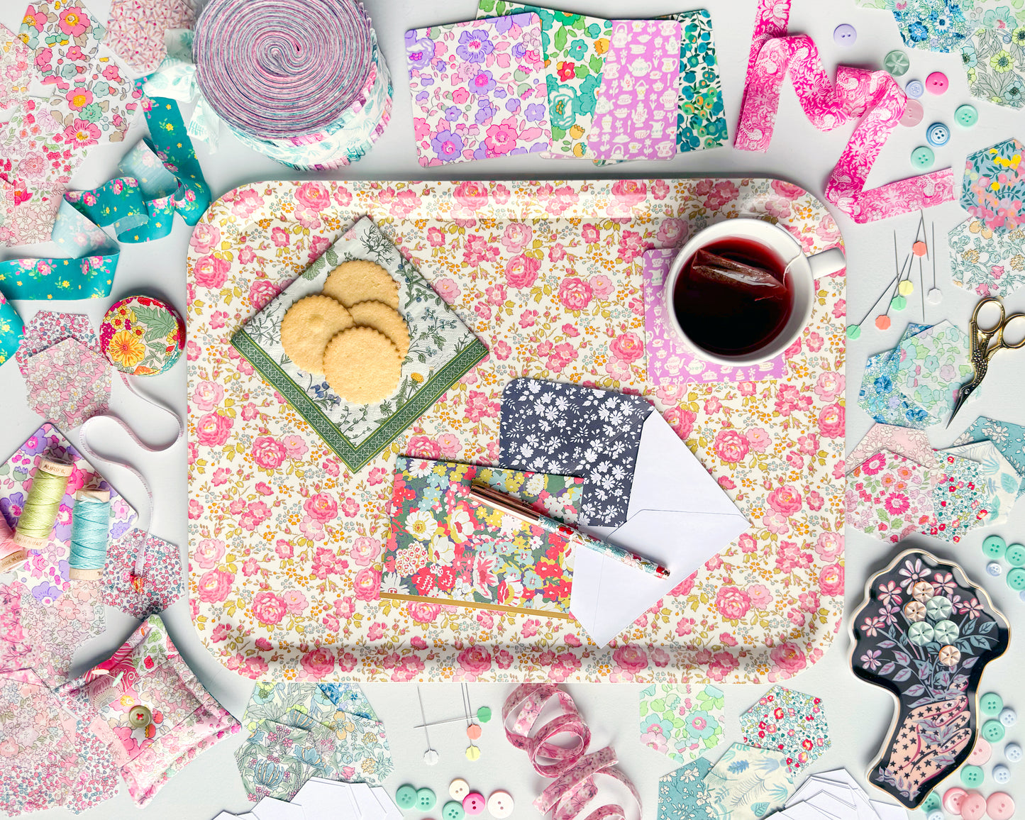 Birch Tray - Ella and Libby Neon Chantilly