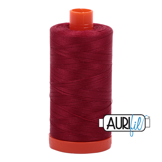 50wt Aurifil Burgundy 100% Cotton Mako Thread #MK50-1103