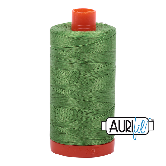 50wt Aurifil Grass Green 100% Cotton Mako Thread #MK50-1114