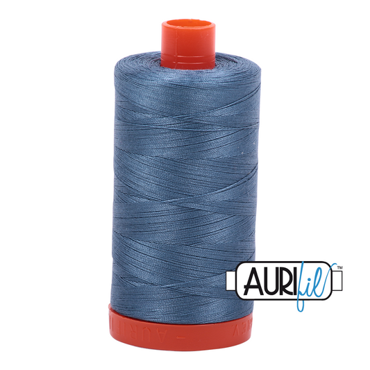 50wt Aurifil Blue Grey 100% Cotton Mako Thread #MK50-1126