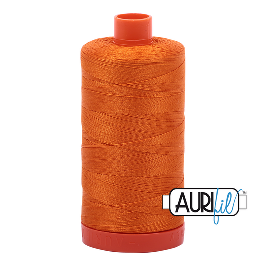 50wt Aurifil Bright Orange 100% Cotton Mako Thread #MK50-1133