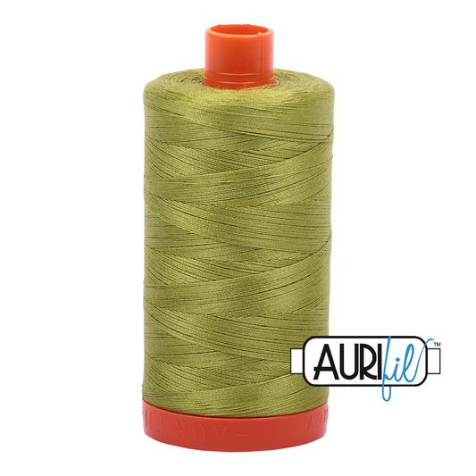 50wt Aurifil Light Leaf Green 100% Cotton Mako Thread #MK50-1147