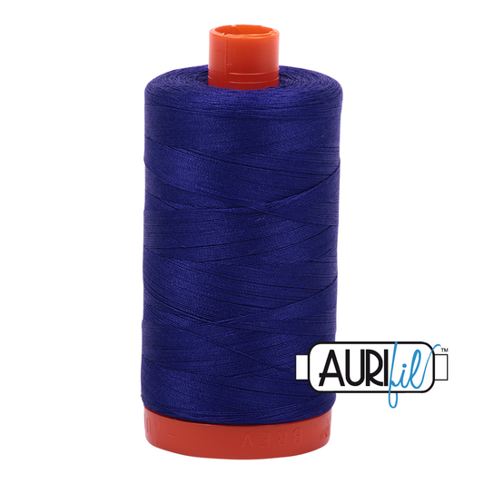 50wt Aurifil Blue Violet 100% Cotton Mako Thread #MK50-1200