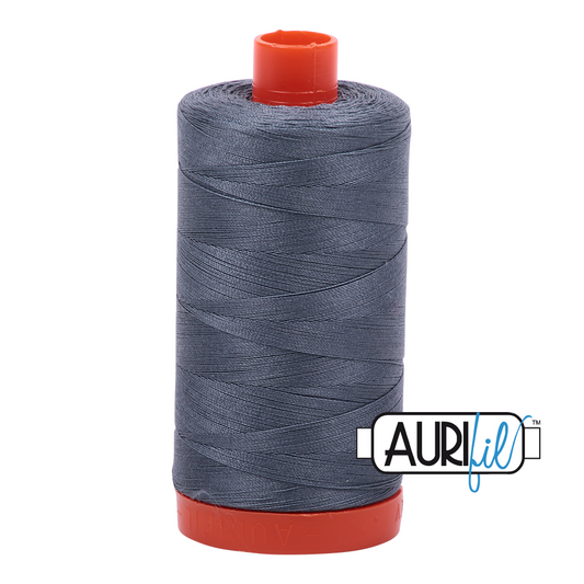 50wt Aurifil Dark Grey 100% Cotton Mako Thread #MK50-1246