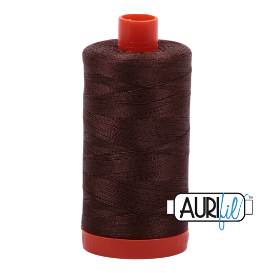 50wt Aurifil Medium Bark 100% Cotton Mako Thread #MK50-1285