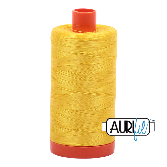 50wt Aurifil Canary 100% Cotton Mako Thread #MK50-2120