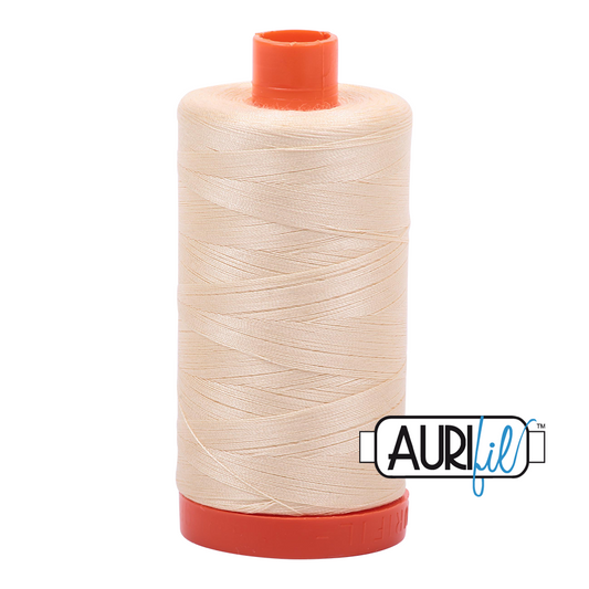 50wt Aurifil Butter 100% Cotton Mako Thread #MK50-2123