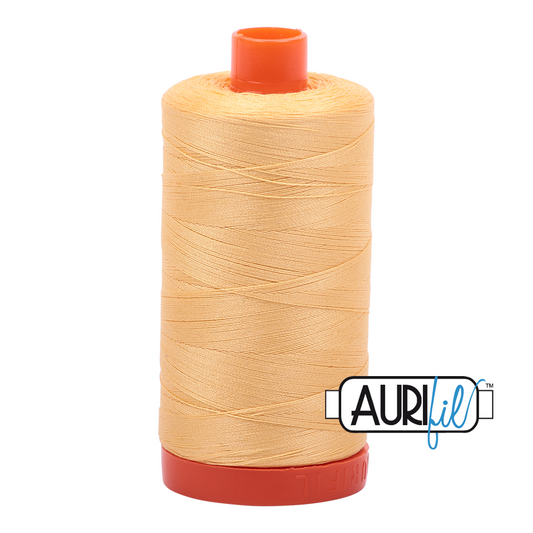 50wt Aurifil Medium Butter 100% Cotton Mako Thread #MK50-2130