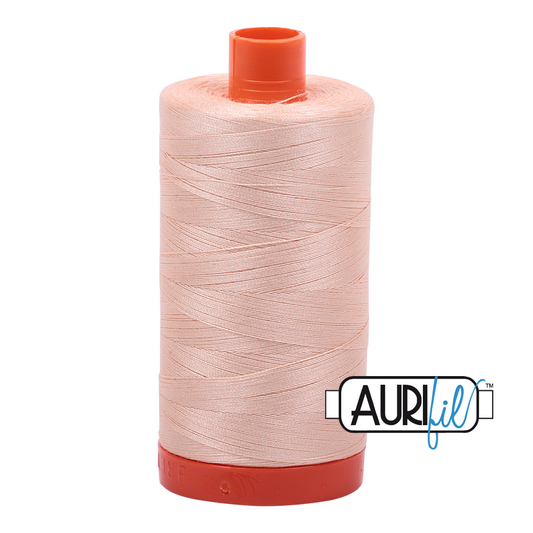 50wt Aurifil Apricot 100% Cotton Mako Thread #MK50-2205