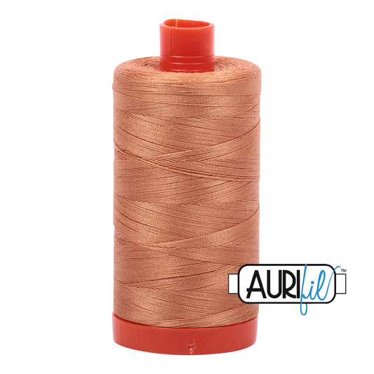 50wt Aurifil Caramel 100% Cotton Mako Thread #MK50-2210